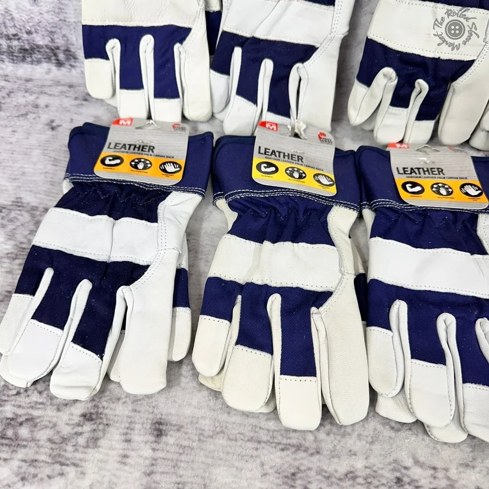 New Lot of 8 Midwest Quality Gloves Ladies‎ Medium Goatskin Leather Work 3378M2